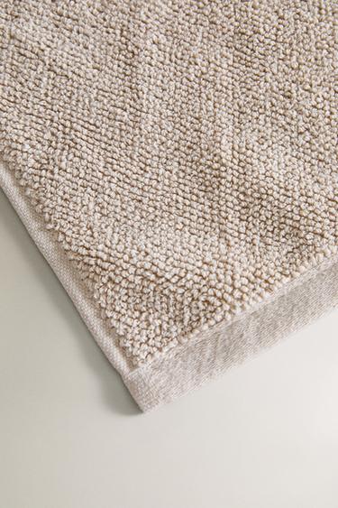 RICE STITCH COTTON BATH TOWEL - Beige by Zara - Image 2