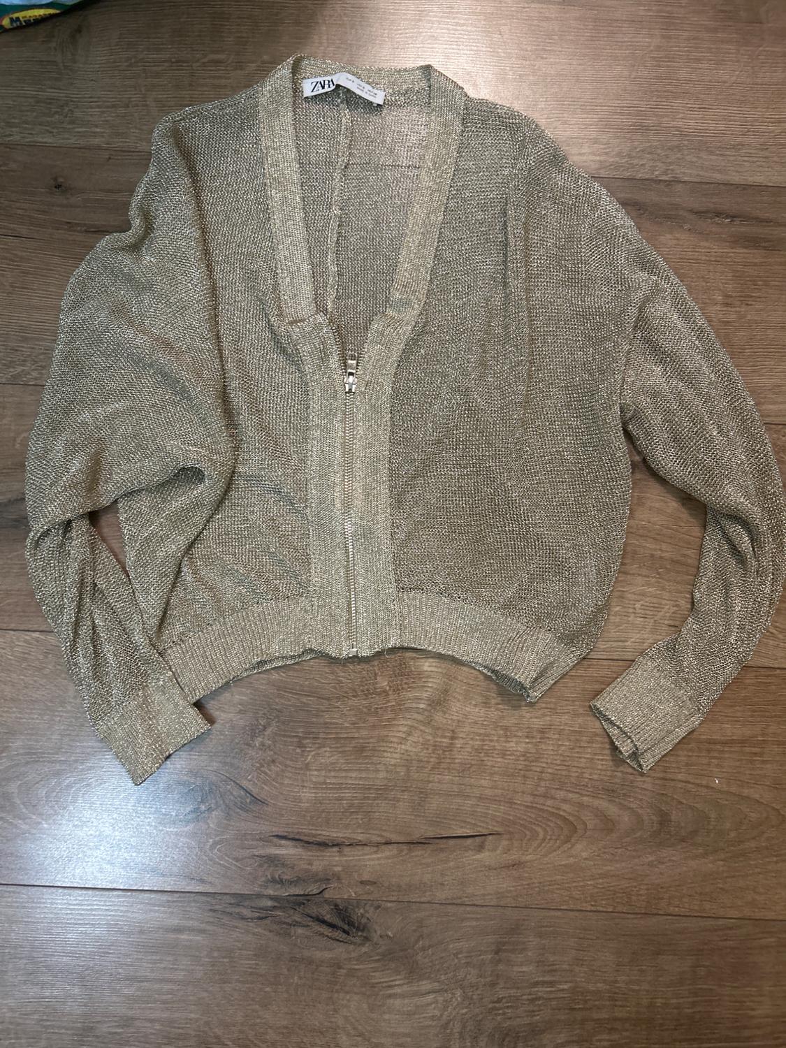 METALLIC MESH KNIT BOMBER JACKET
