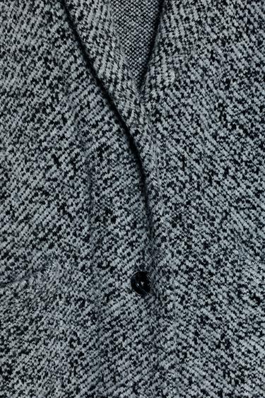 KNIT COAT WITH WRAPAROUND COLLAR - Grey by Zara - Image 4