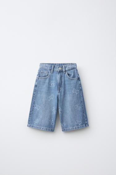 LUCAS BEAUFORT © LONG DENIM BERMUDA SHORTS - Mid-blue by Zara