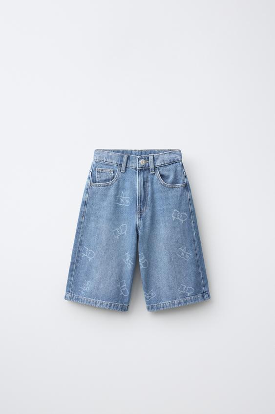 BERMUDA DENIM LARGA LUCAS BEAUFORT © - Azul medio de Zara - Imagen 0