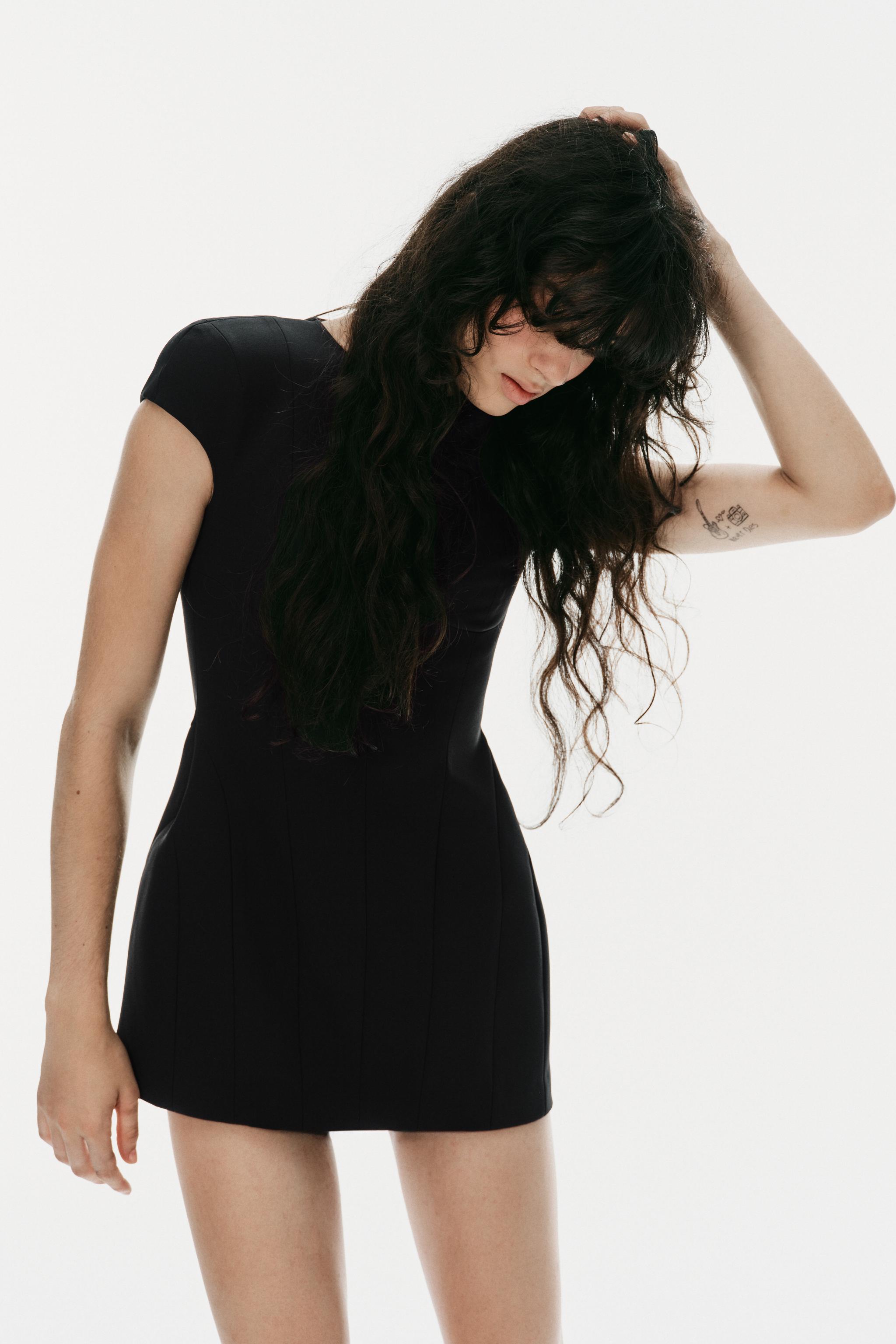 Женские платья Zara SHOULDER PAD SEAM DETAIL MINI DRESS — фото 2