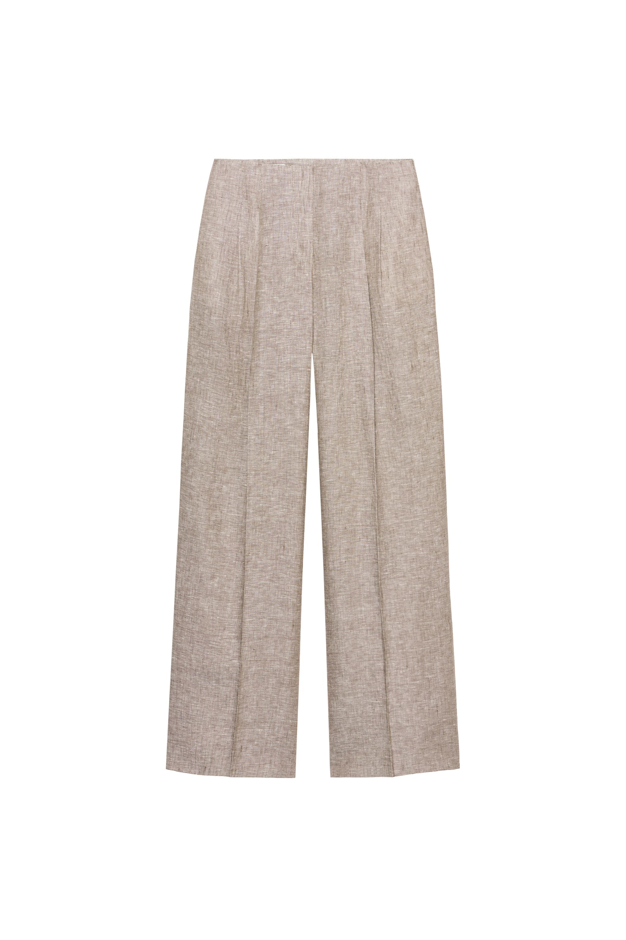 %100 KETEN DÜZ KESİM PANTOLON TAKIMI