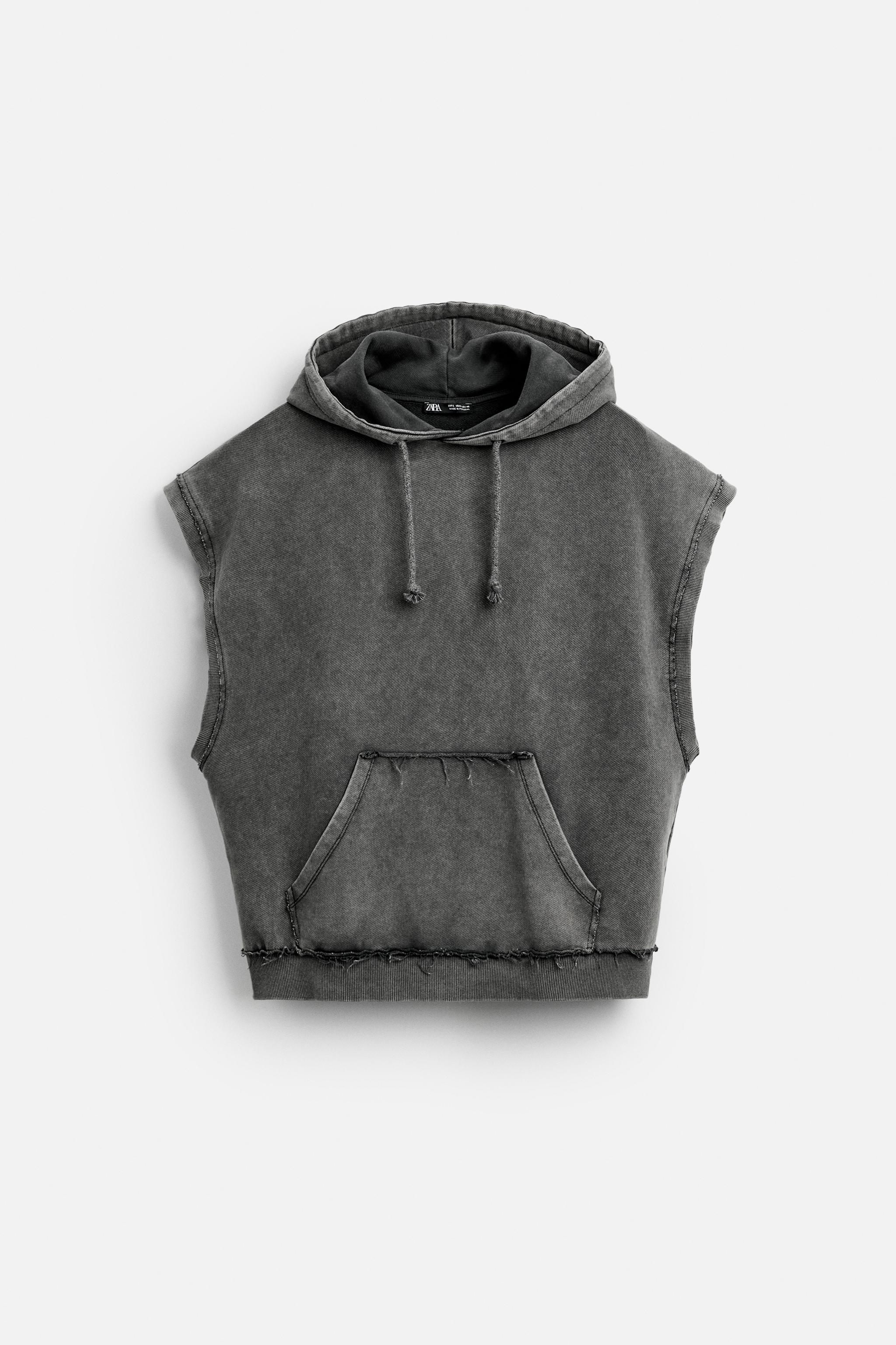 Grey hoodie zara hotsell