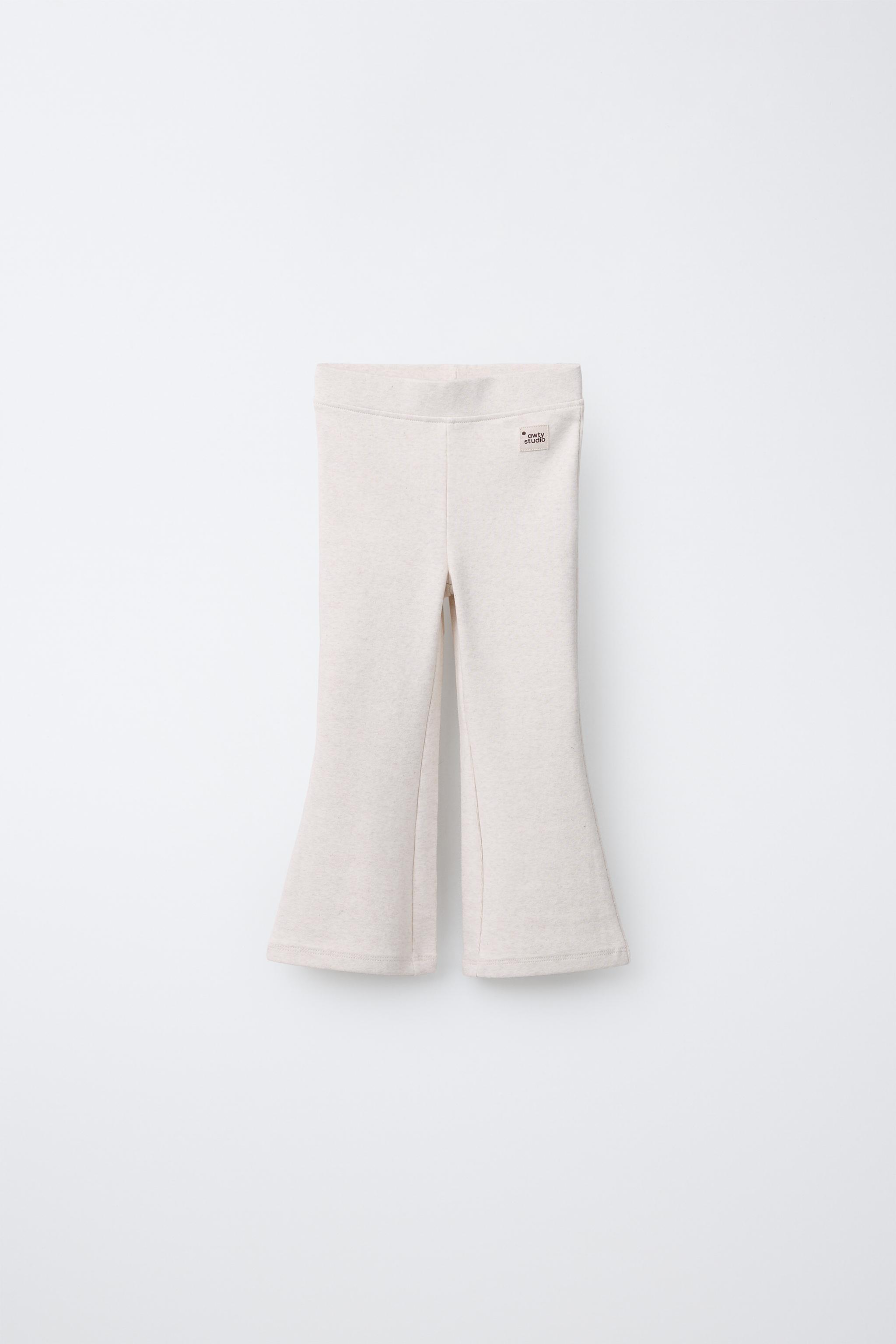 LABEL DETAIL INTERLOCK FLARE LEGGINGS - Sand / Marl | ZARA United
