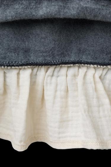 Zara COMBINATION SWEATSHIRT WITH FLORAL APPLIQUÉ - Dark anthracite
