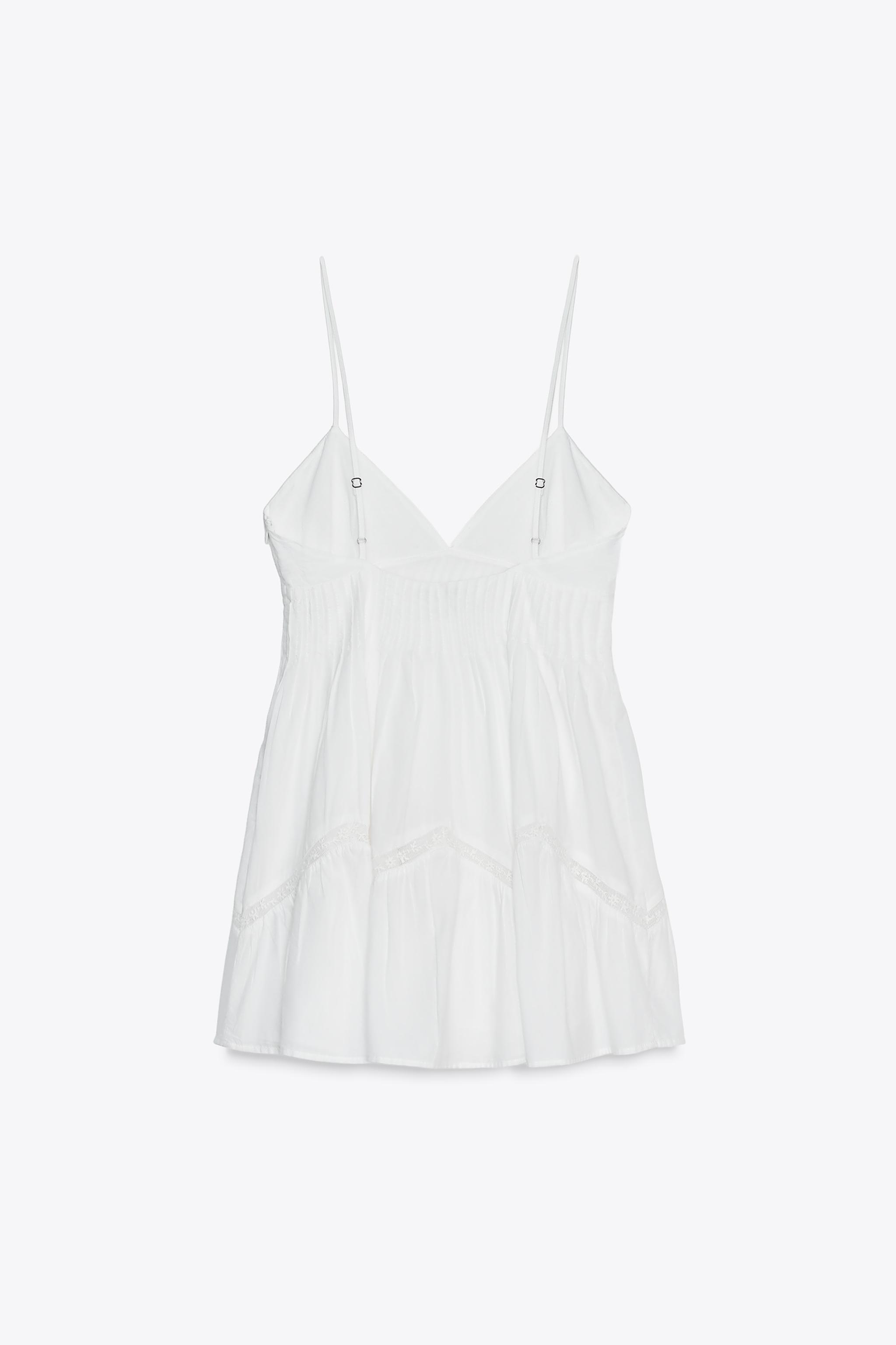 EMBROIDERED SHORT DRESS - White | ZARA United States