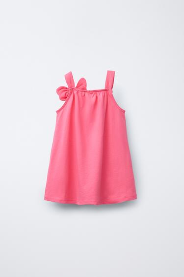 ROBE À BRETELLES ET LACET - Corail de Zara - Image 1