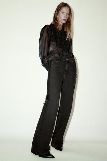 JEANS Z1975 REGULAR FIT TIRO ALTO - Negro de Zara - Imagen 0