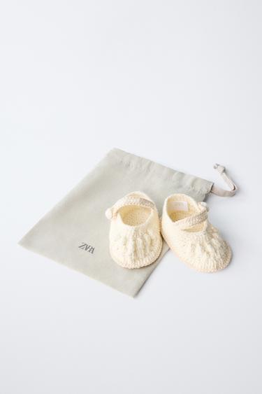 CHUNKY KNIT BOOTIES - Ecru White by Zara - Image 8