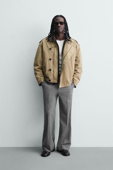 TRENCH CORTO RELAXED FIT - Arena de Zara - Imagen 0
