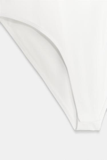 BODY HALTER EN POLYAMIDE - Blanc cassé de Zara - Image 7