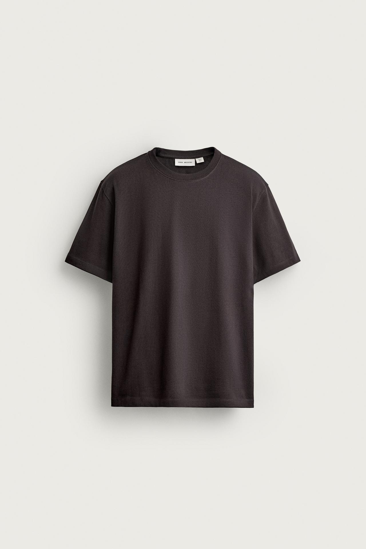 SHORT SLEEVE HEAVYWEIGHT T-SHIRT — Dark brown