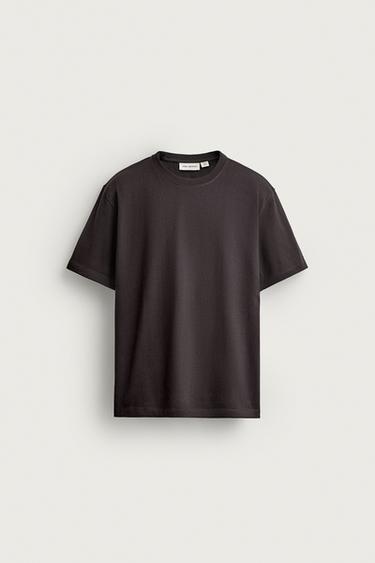 SHORT SLEEVE HEAVYWEIGHT T-SHIRT — Dark brown 1