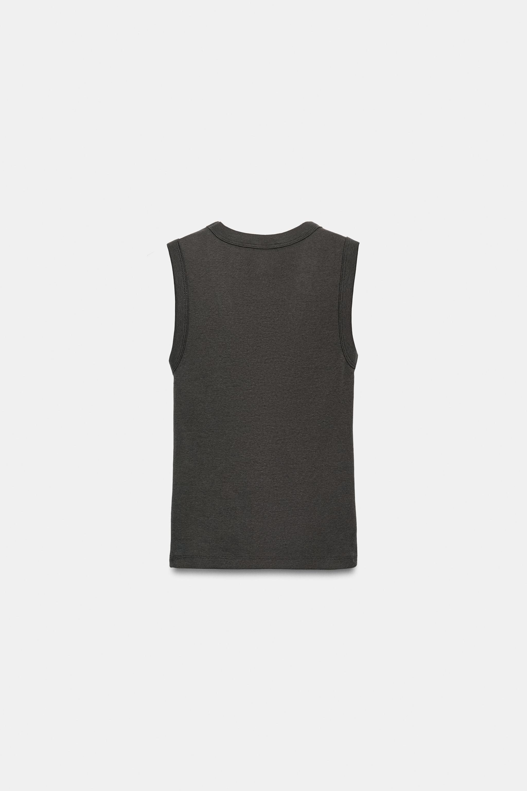 COTTON V-NECK TANK TOP