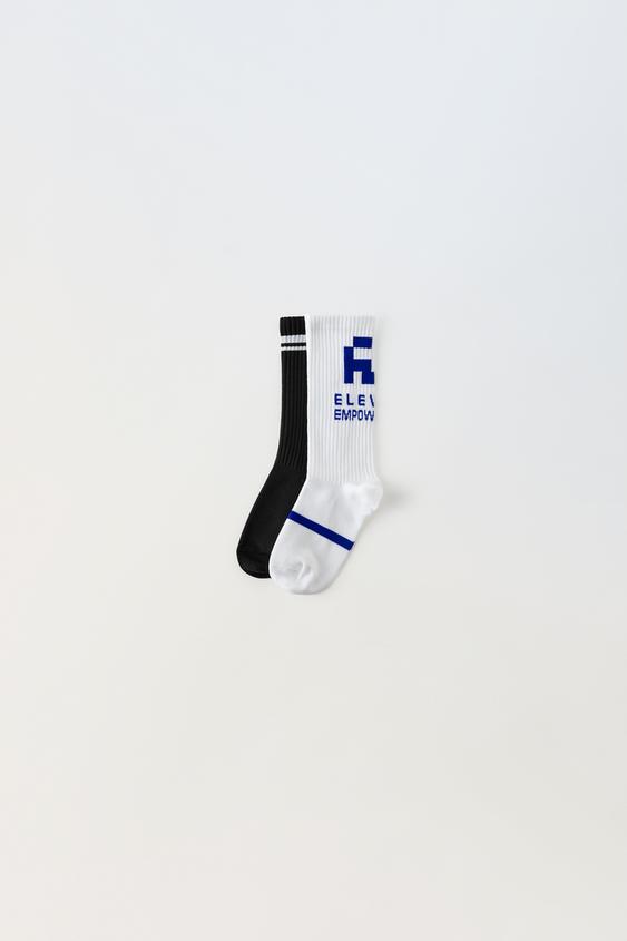 TWO-PACK OF ATHLETIC SOCKS - White | ZARA United States