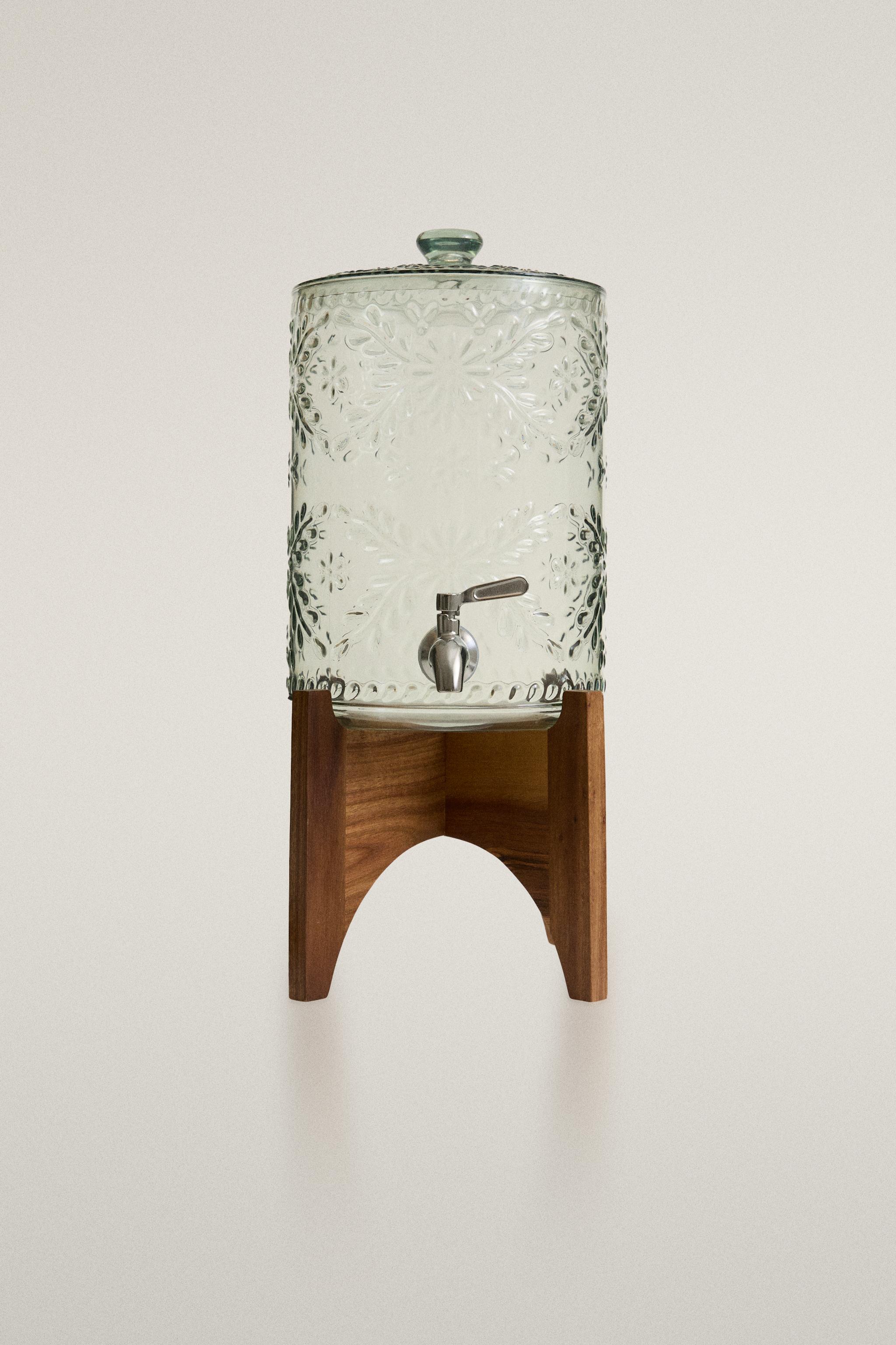 ACACIA WOOD FLORAL DISPENSER