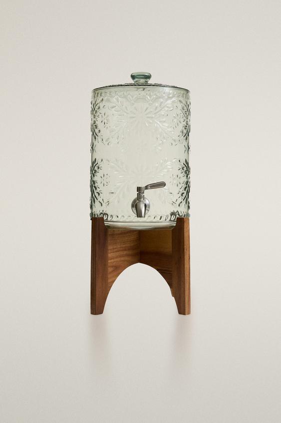 ACACIA WOOD FLORAL DISPENSER