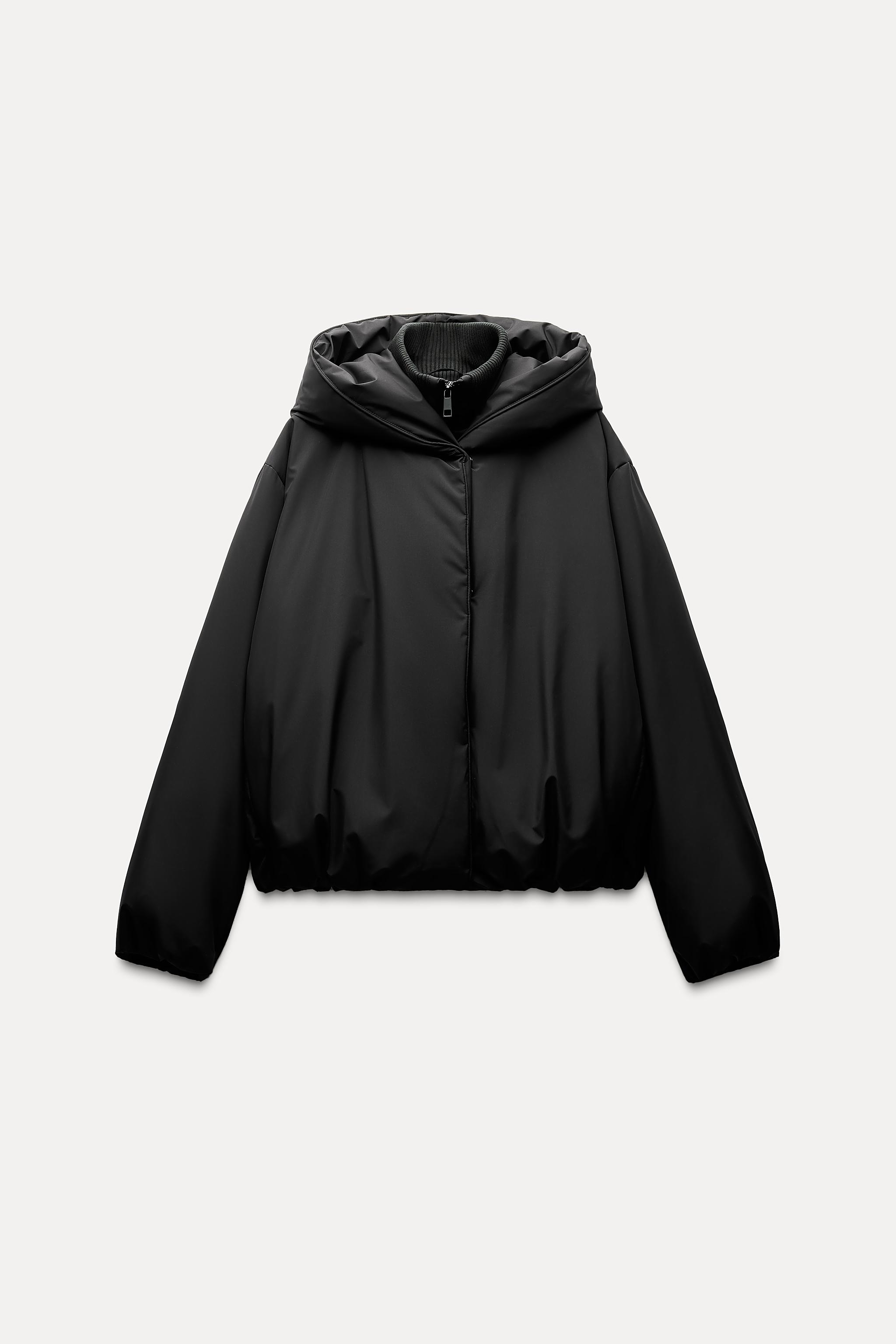 Zara crop hooded cheapest light jacket