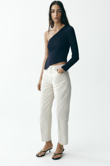 ASYMMETRIC KNIT SWEATER - Dark navy by Zara - Image 0