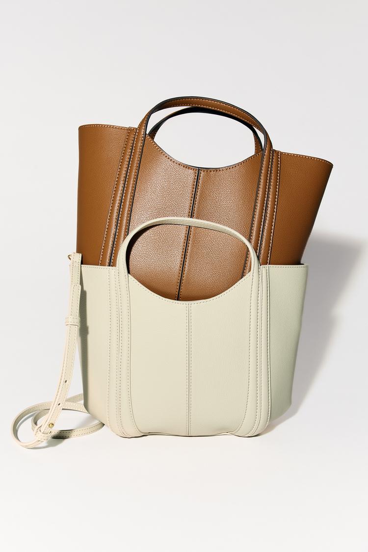 MINI KABELKA CITY S PROŠITĺM - Přírodní od Zara