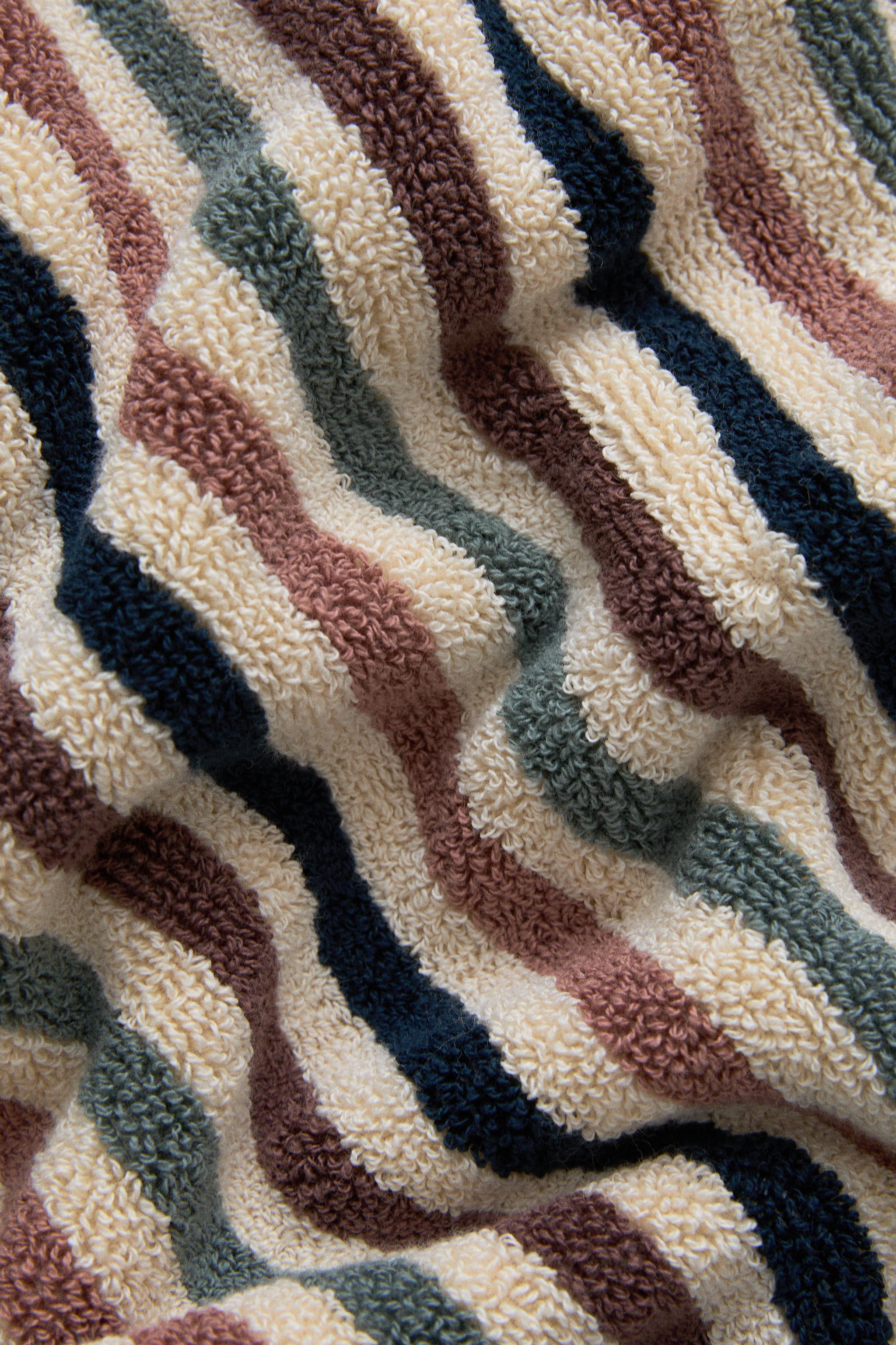 DUSTY TONE STRIPED BATH MAT