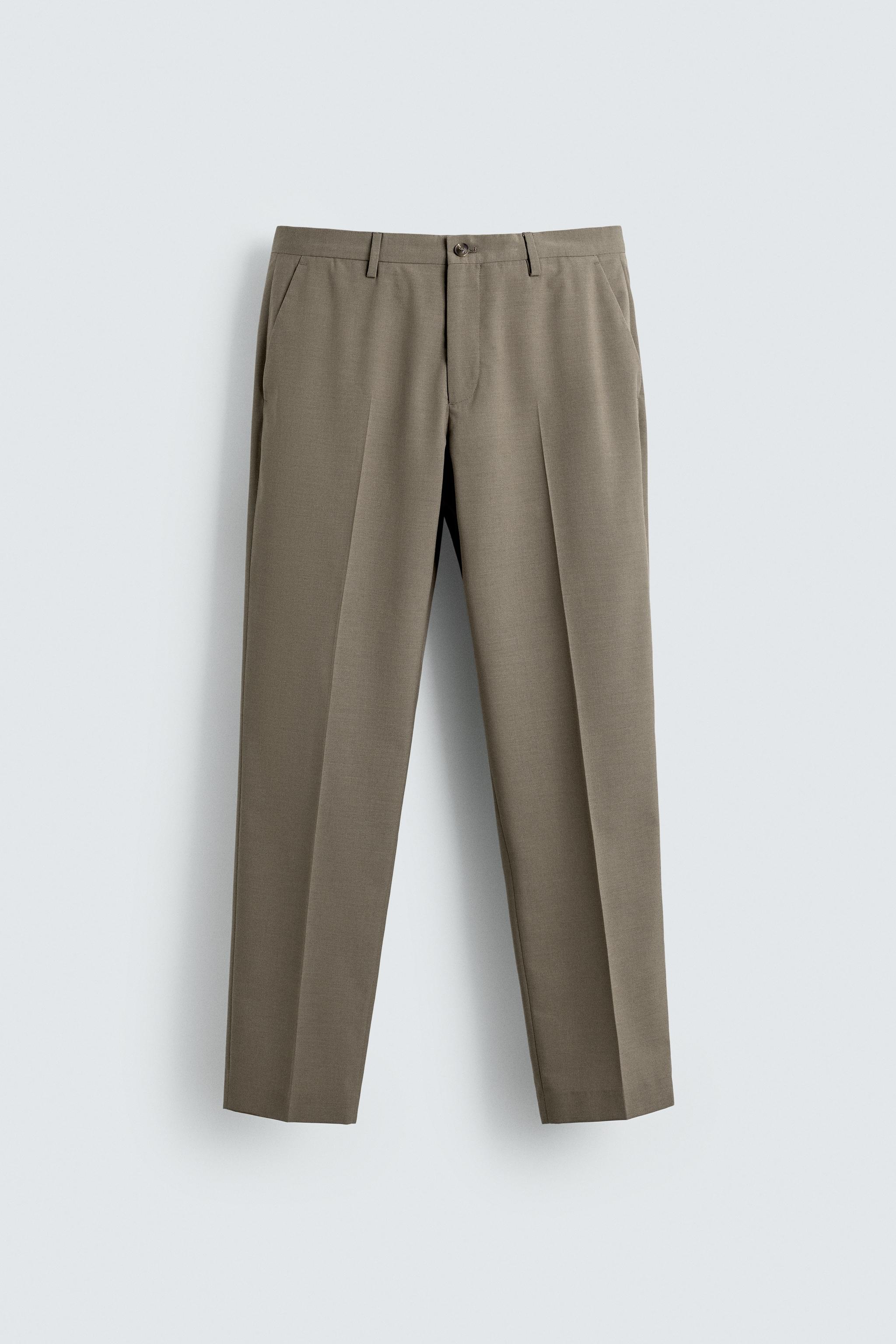 TEXTURED SUIT PANTS