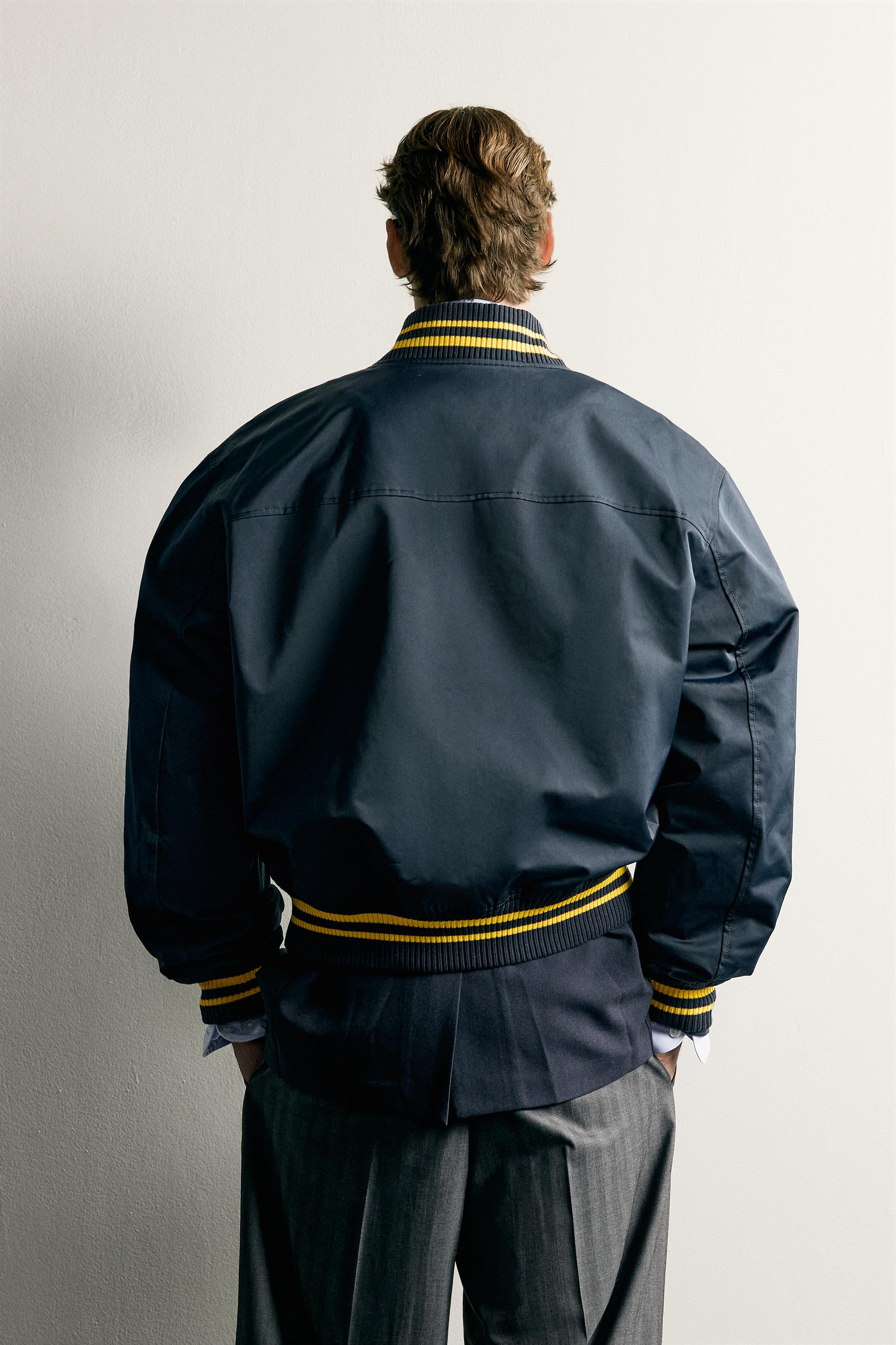 CONTRAST RELAXED FIT BOMBER JACKET