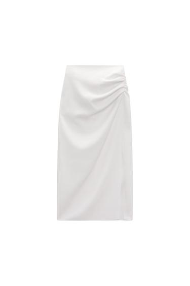 DRAPED PENCIL SKIRT