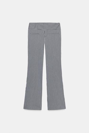 스트라이프 플레어 팬츠 - Zara의 블랙 / 화이트 - 이미지 0