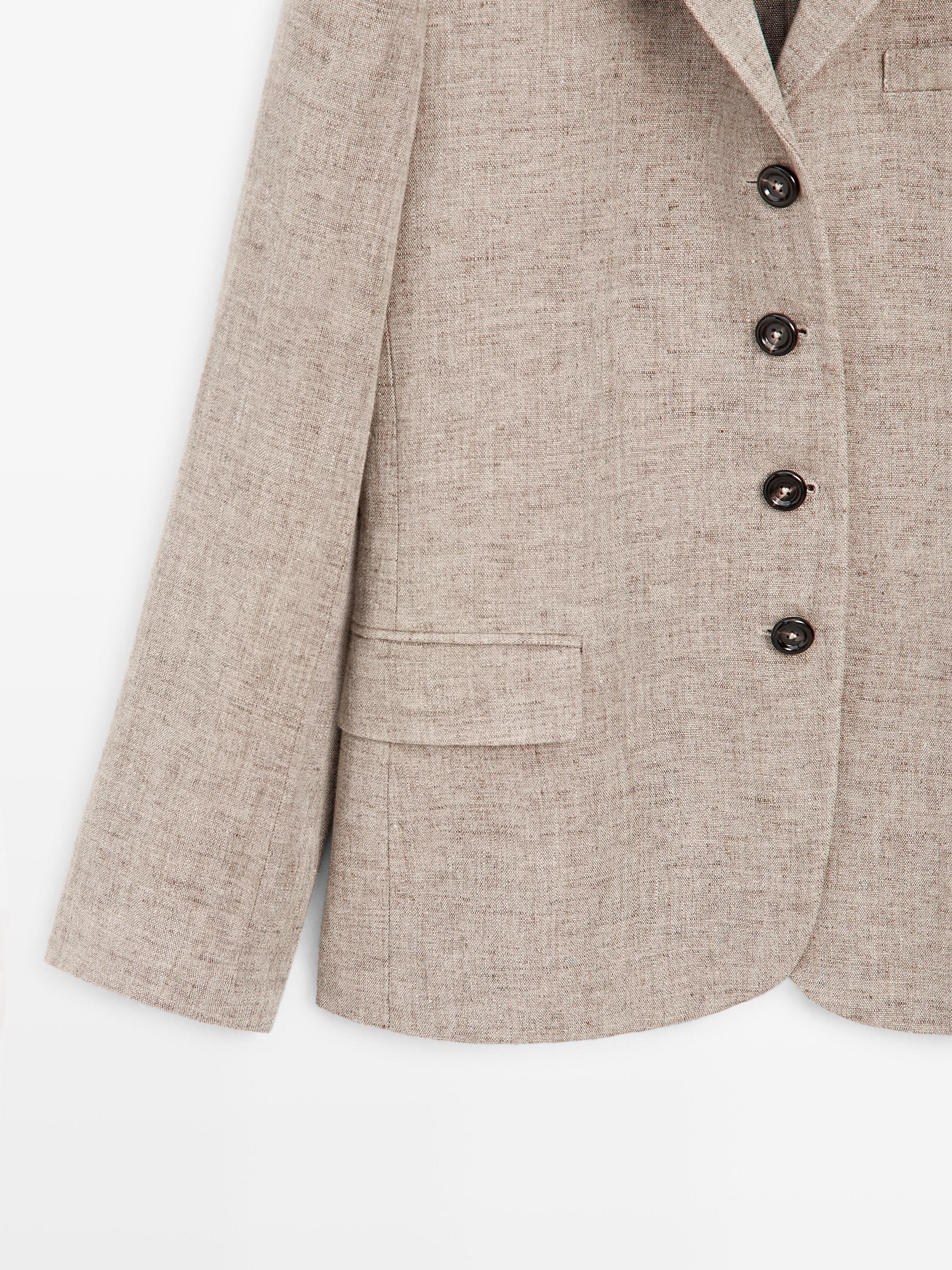 100% linen melange blazer
