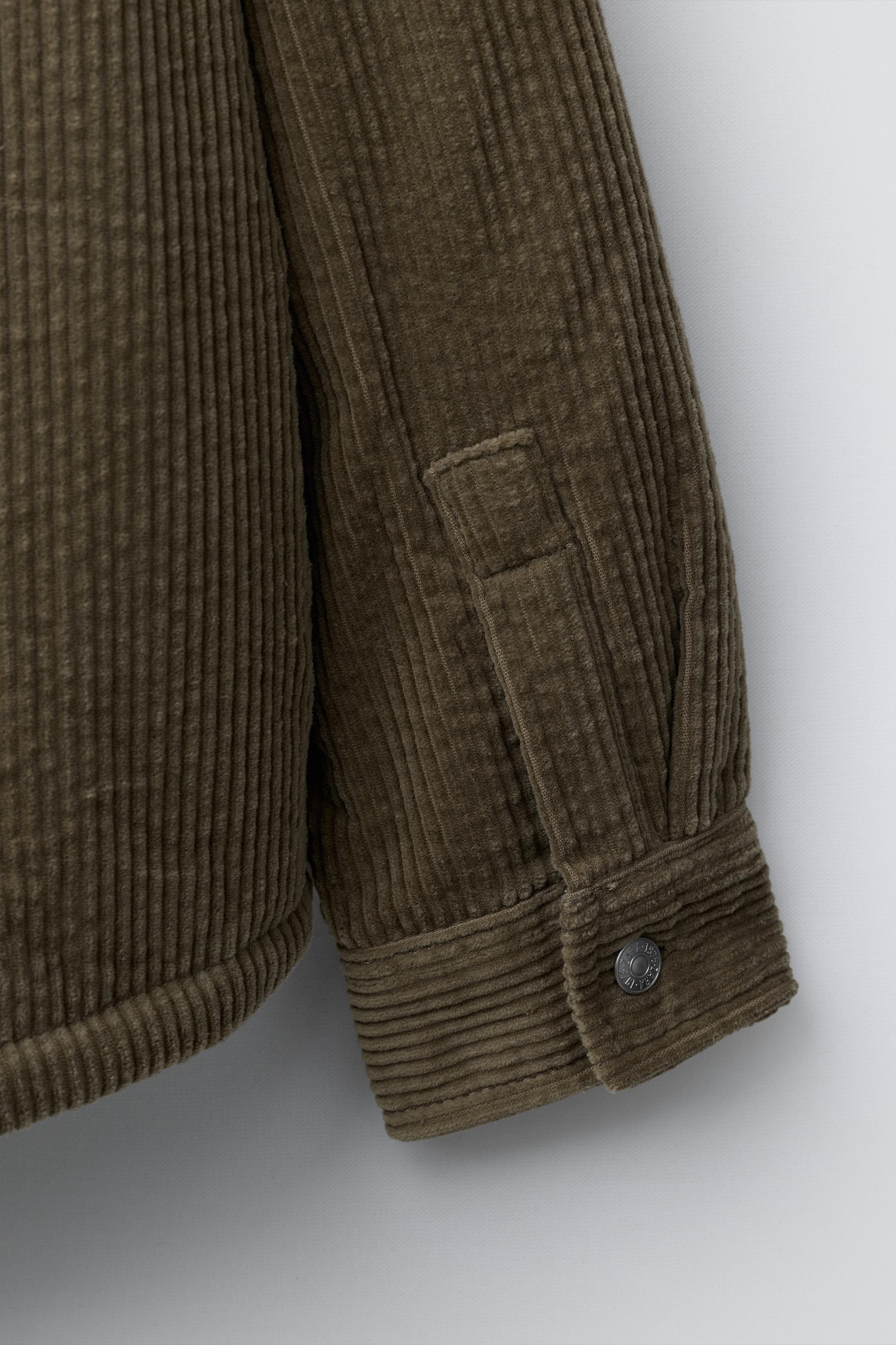 SURCHEMISE EN VELOURS CÔTELÉ EFFET MOUTON