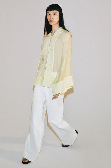 BLOUSE FLUIDE BRANDENBOURGS ZW COLLECTION - Jaune de Zara - Image 3