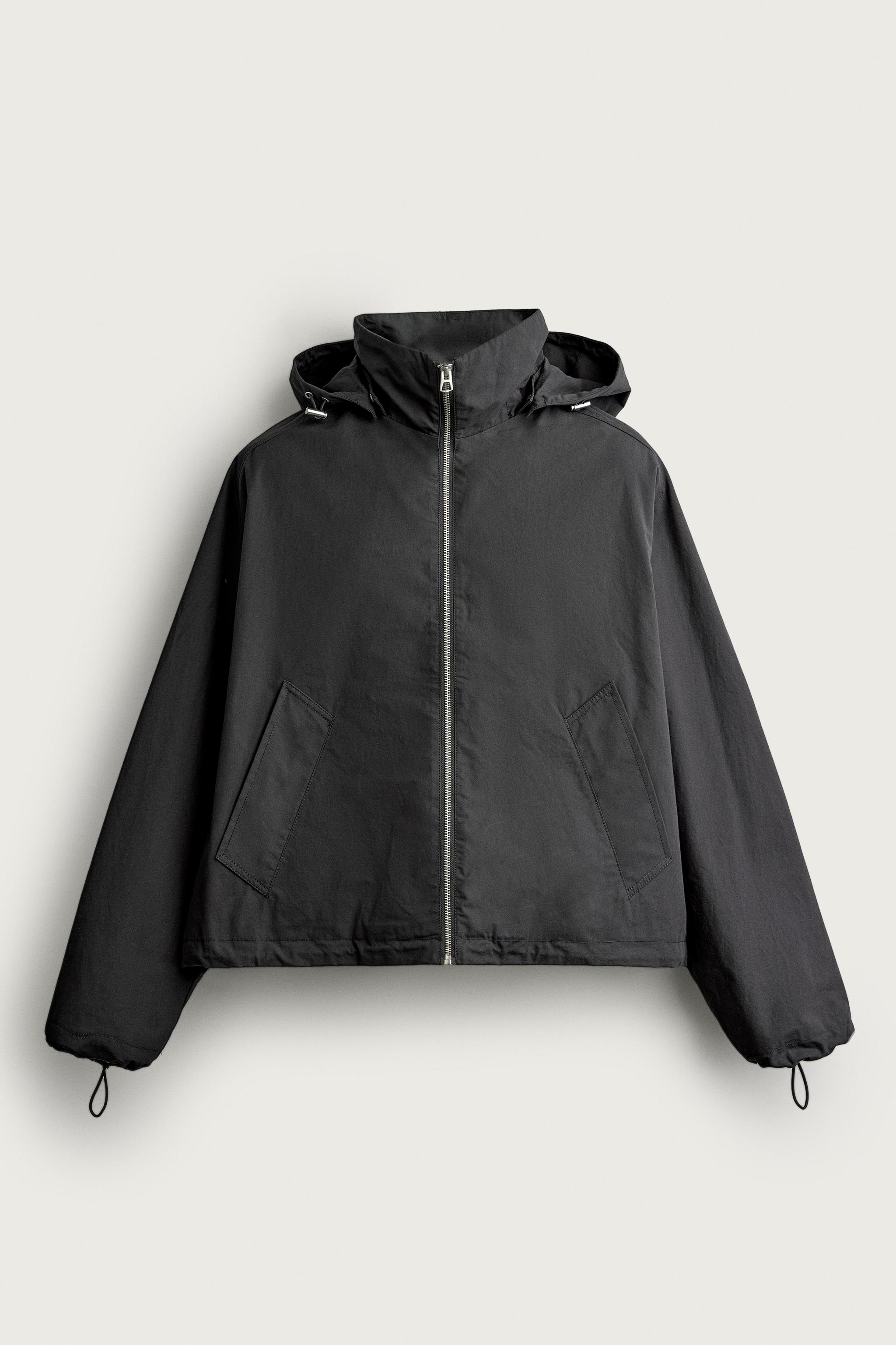 CROPPED TECHNICAL HOODIE JACKET