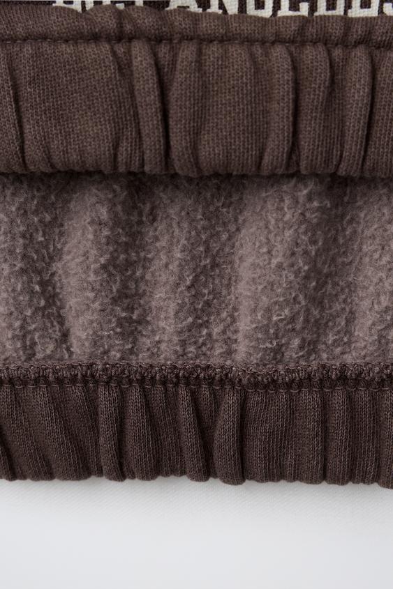 SWEAT IMPRIMÉ EFFET DÉLAVÉ - Marron de Zara - Image 3