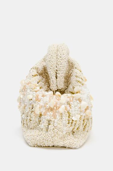 BEADED POUCH BAG - Ecru by Zara - Image 2