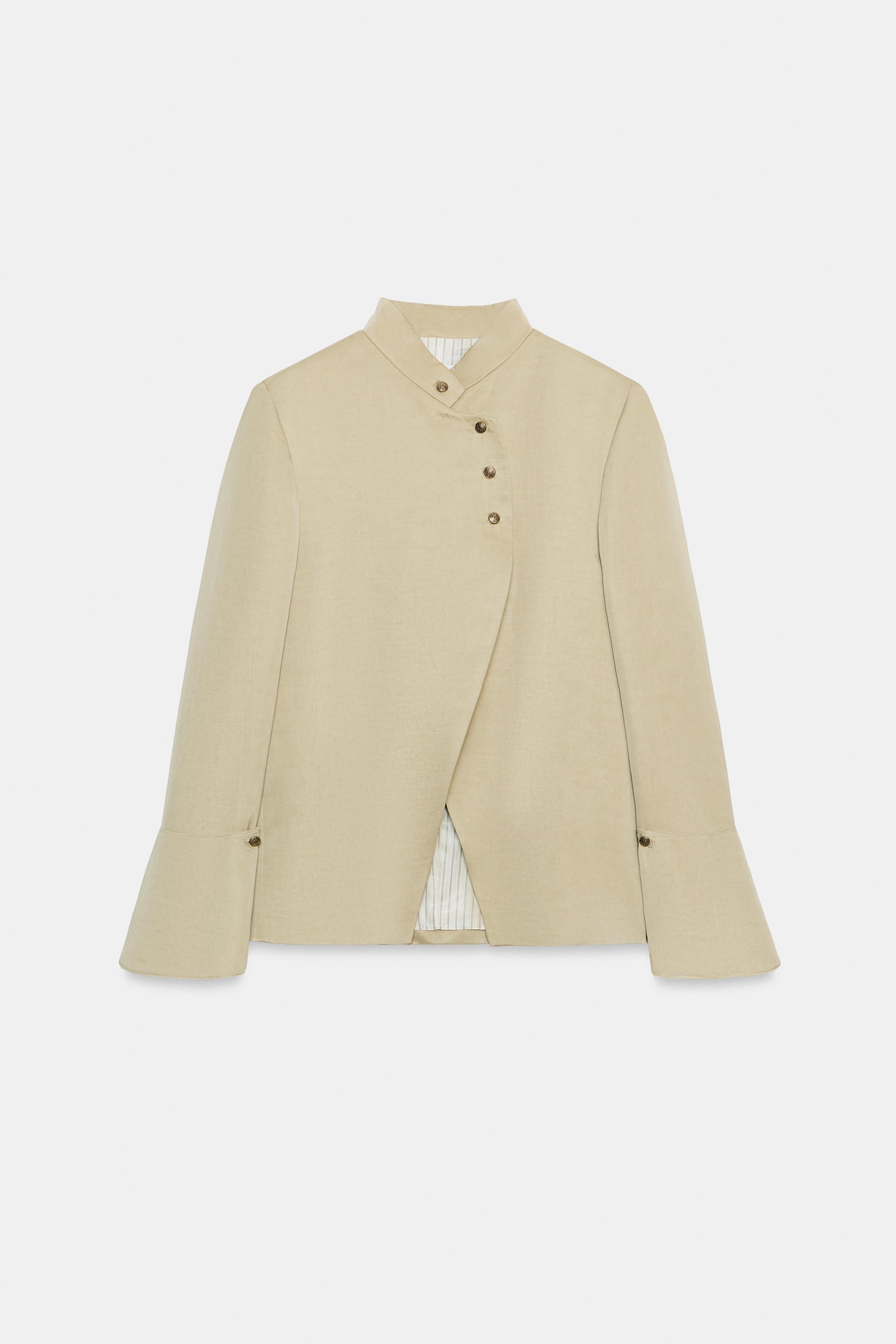 ZW COLLECTION LIMITED EDITION RUFFLE BLAZER - Beige | ZARA Turkey