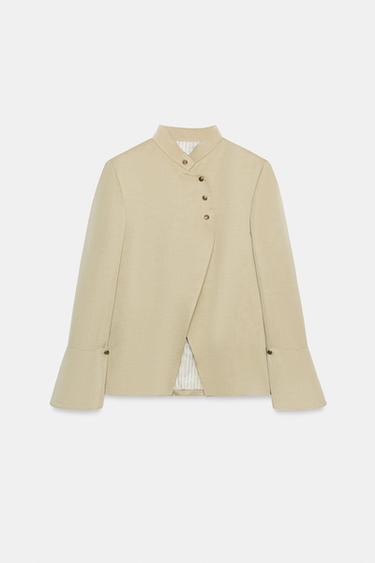 ZW COLLECTION LIMITED EDITION RUFFLE BLAZER - Beige by Zara - Image 7