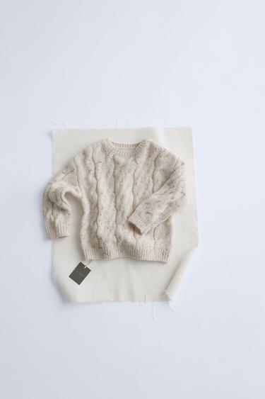 TIMELESZ - JERSEY OCHOS CON LANA - Beige claro de Zara