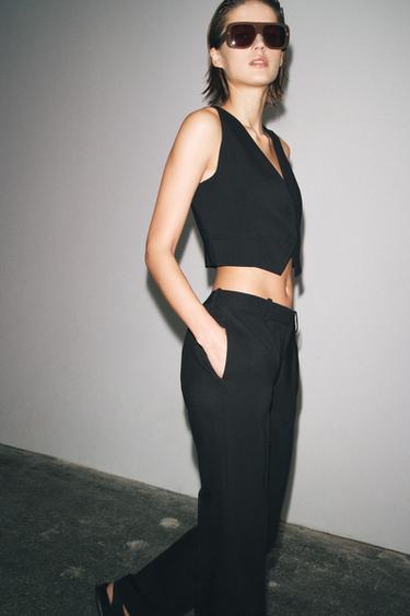 PANTALON DROIT ZW COLLECTION - Noir de Zara - Image 5