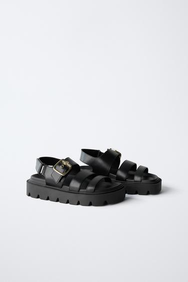 TRACK SANDALS - Black by Zara