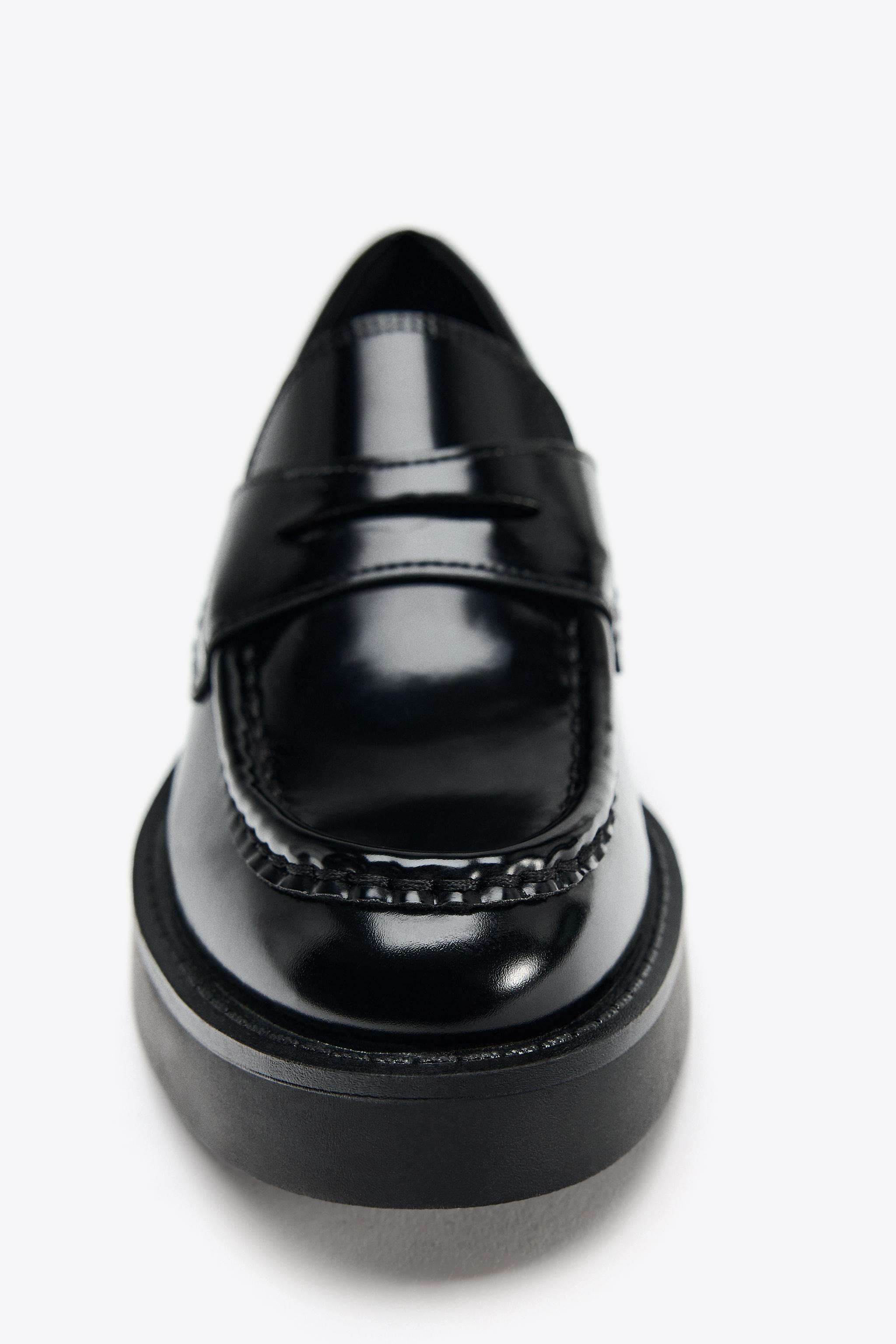 ZARA 黒 ビーズ装飾 ローファー タッセル付きドレスローファー - ブラック | ZARA Japan / 日本