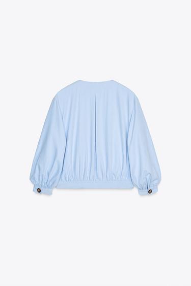 BLOUSON BOMBER LÉGER - Bleu clair de Zara - Image 4