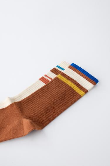 2-PACK OF LONG STRIPED SOCKS - Multicoloured by Zara - Image 1