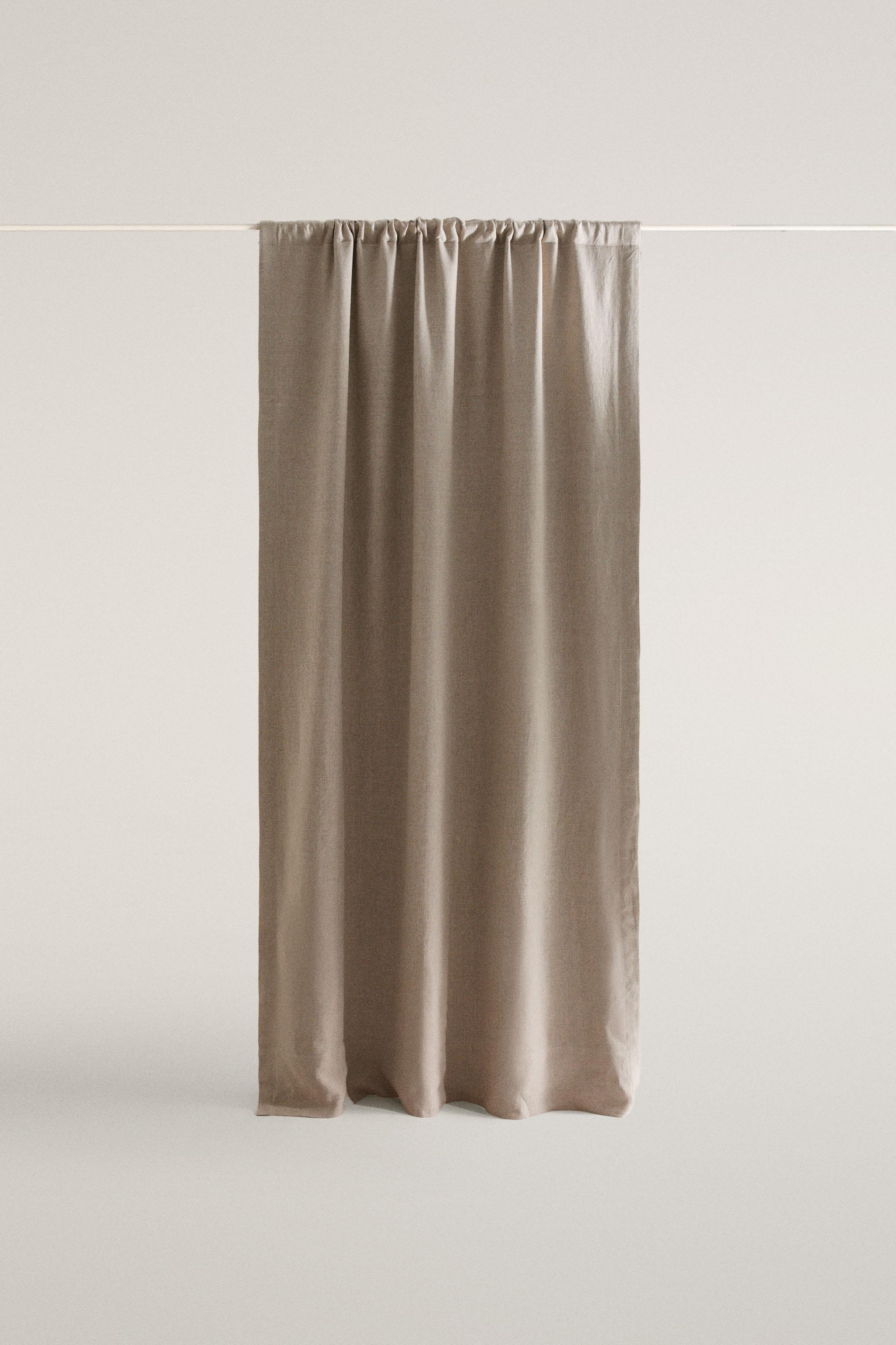 遮光リネンカーテン - ライトベージュ | ZARA Japan / 日本