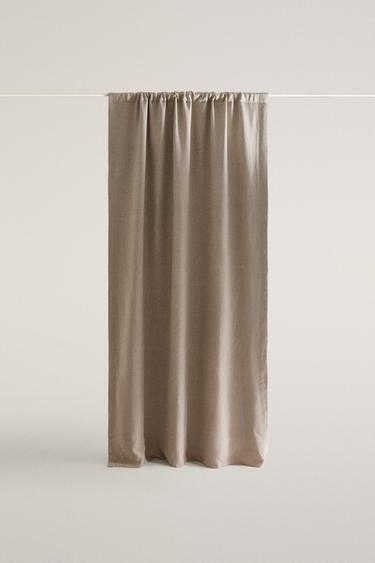 HIGH FILTRATION LINEN CURTAIN — Light beige 1