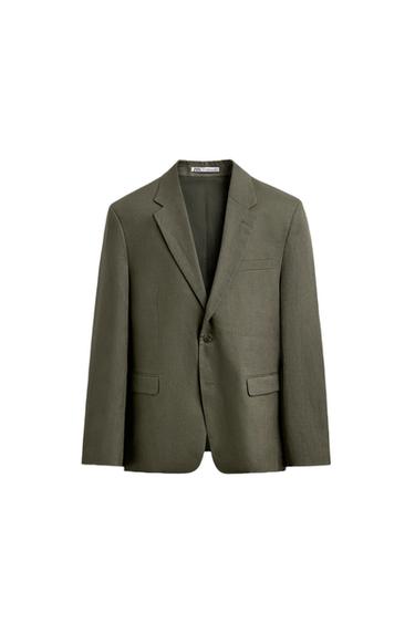 BLAZER TRAJE 100% LINO - Verde claro de Zara
