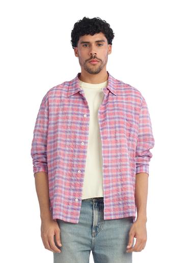 CAMISA RELAXED FIT CUADROS - Rojizo de Zara