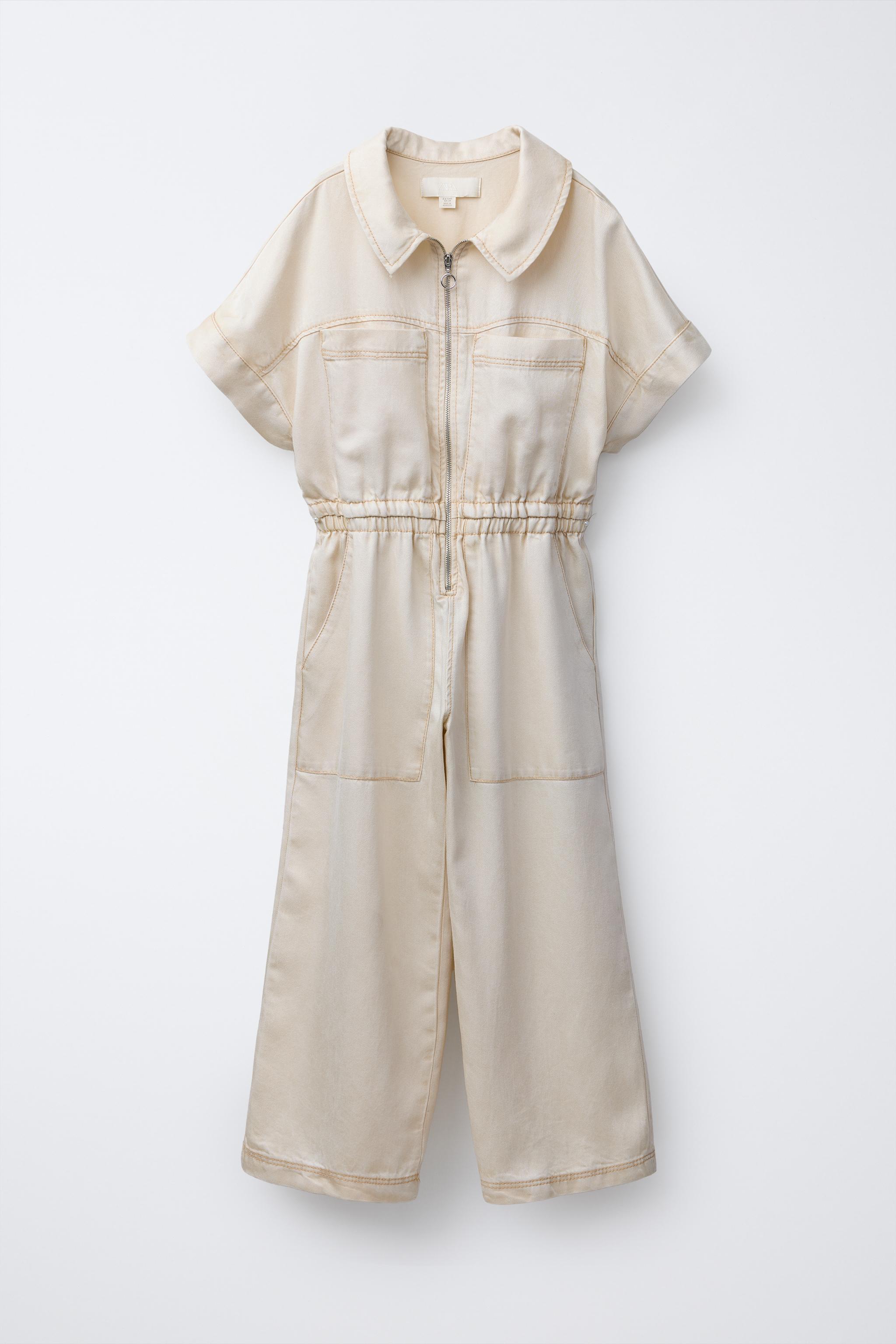 フルイドロングジャンプスーツ - ベージュ | ZARA Japan / 日本