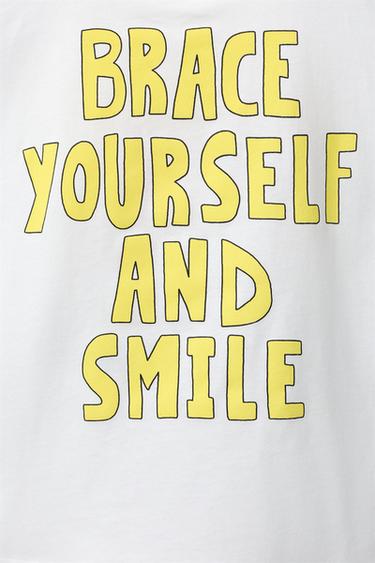 T-SHIRT IMPRIMÉ VISAGE - Blanc de Zara - Image 3